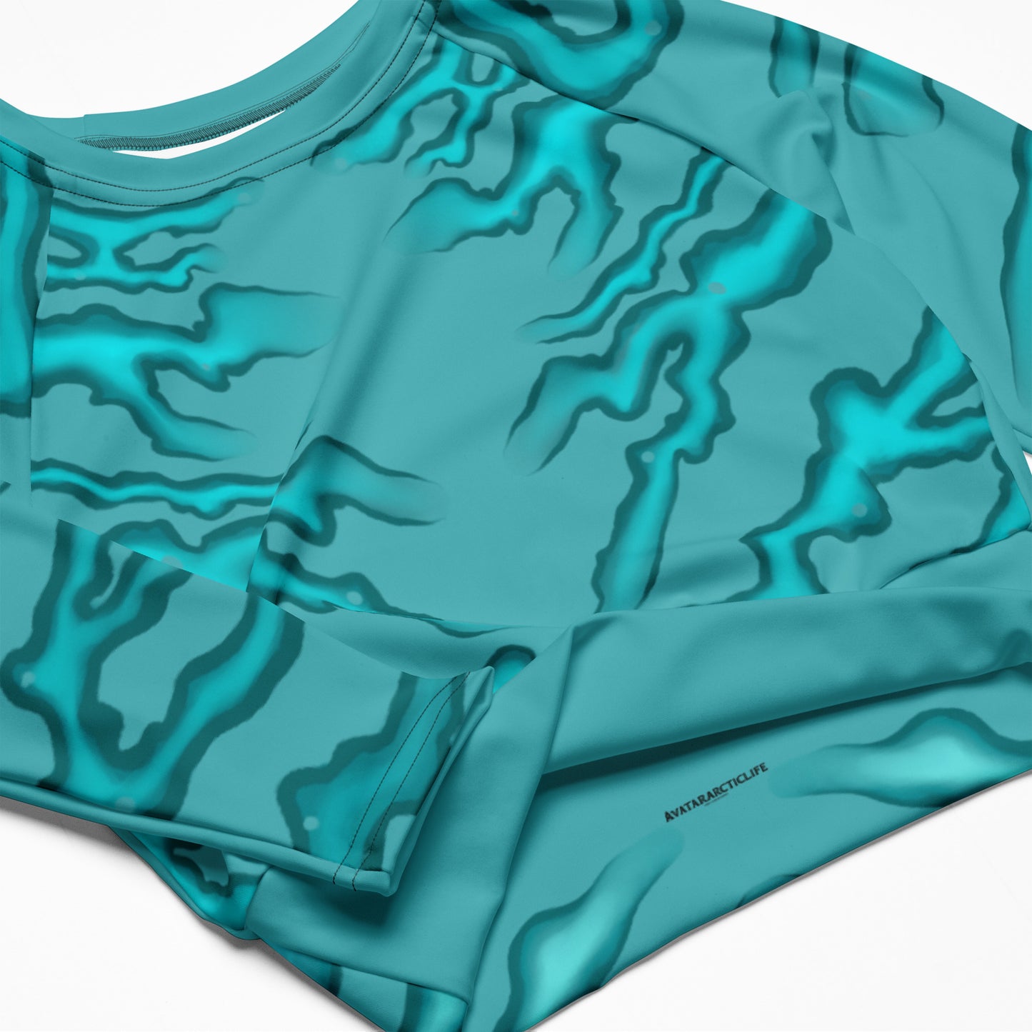 long-sleeve crop top sea stripes
