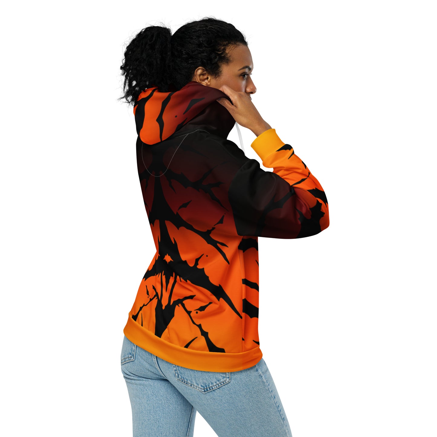 Unisex zip hoodie fire stripes