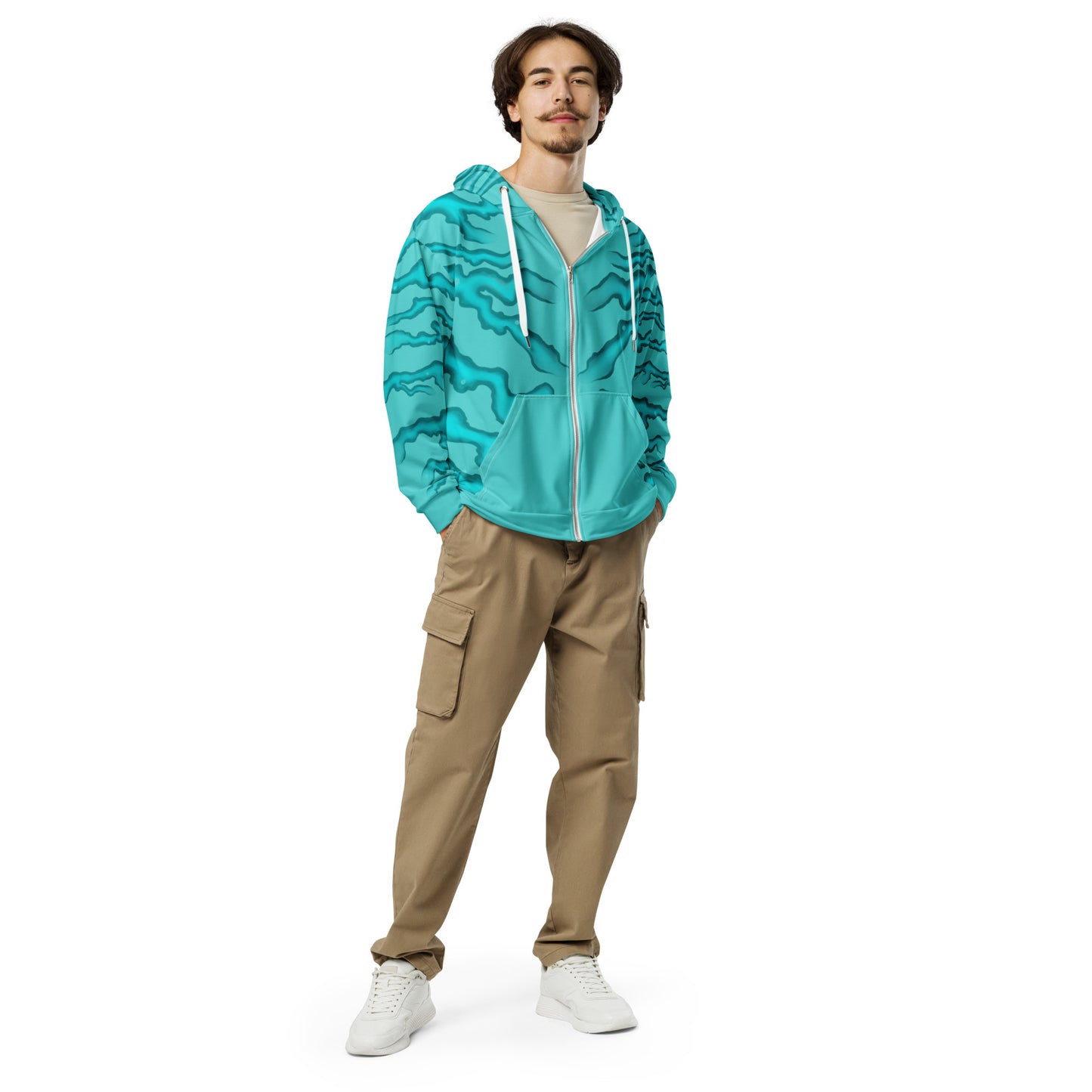 AVATARARCTICLIFE design Unisex zip hoodie sea stripes