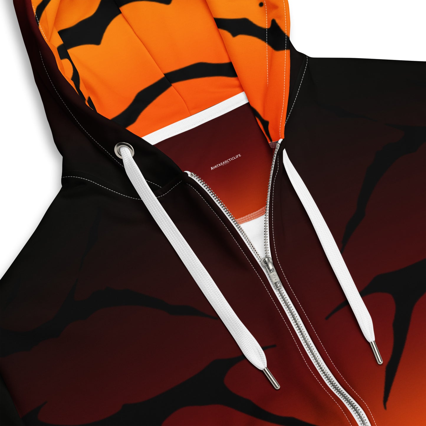 Unisex zip hoodie fire stripes