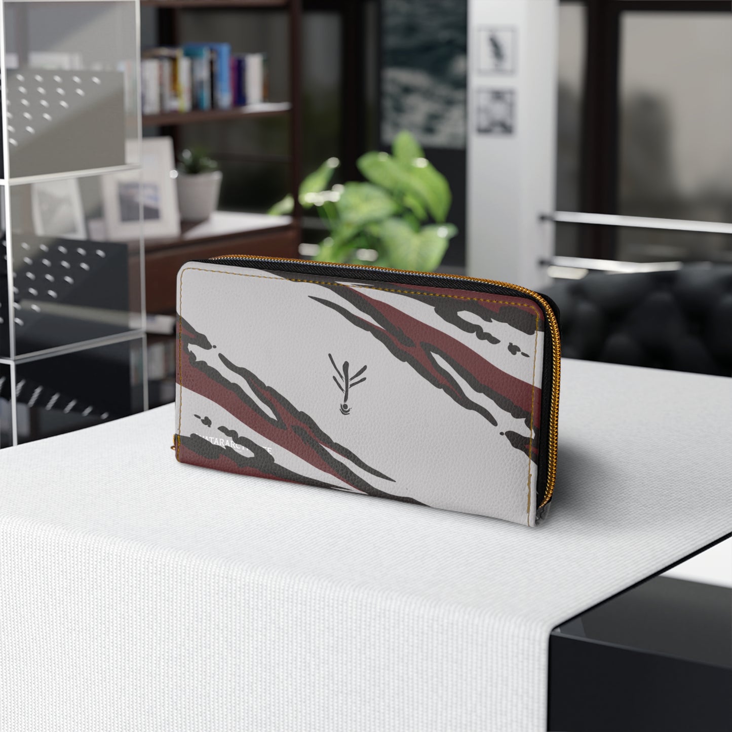 Zipper Wallet Ash Stripes
