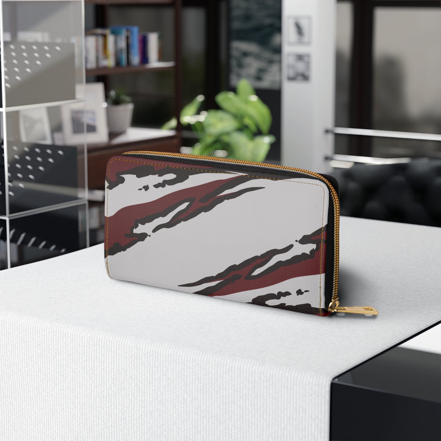 Zipper Wallet Ash Stripes