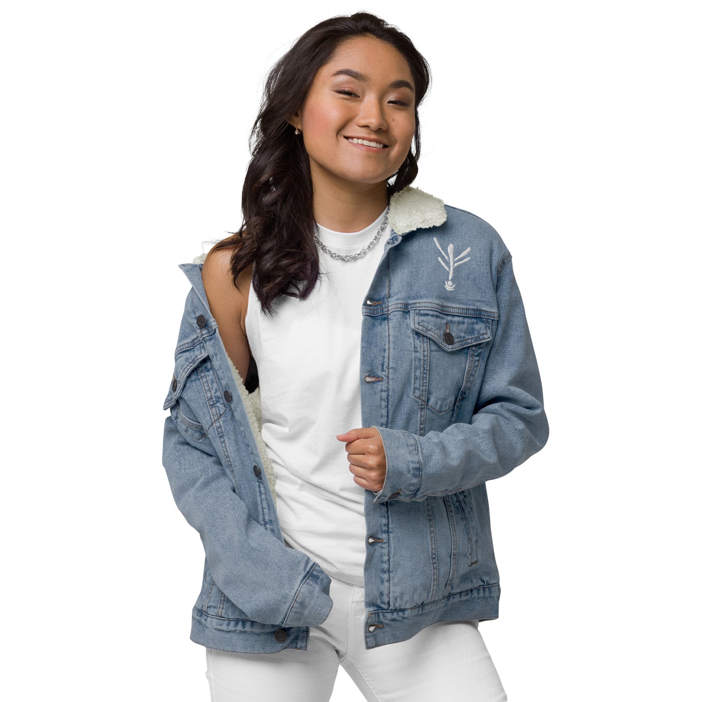 Unisex denim sherpa jacket CLAN MARK