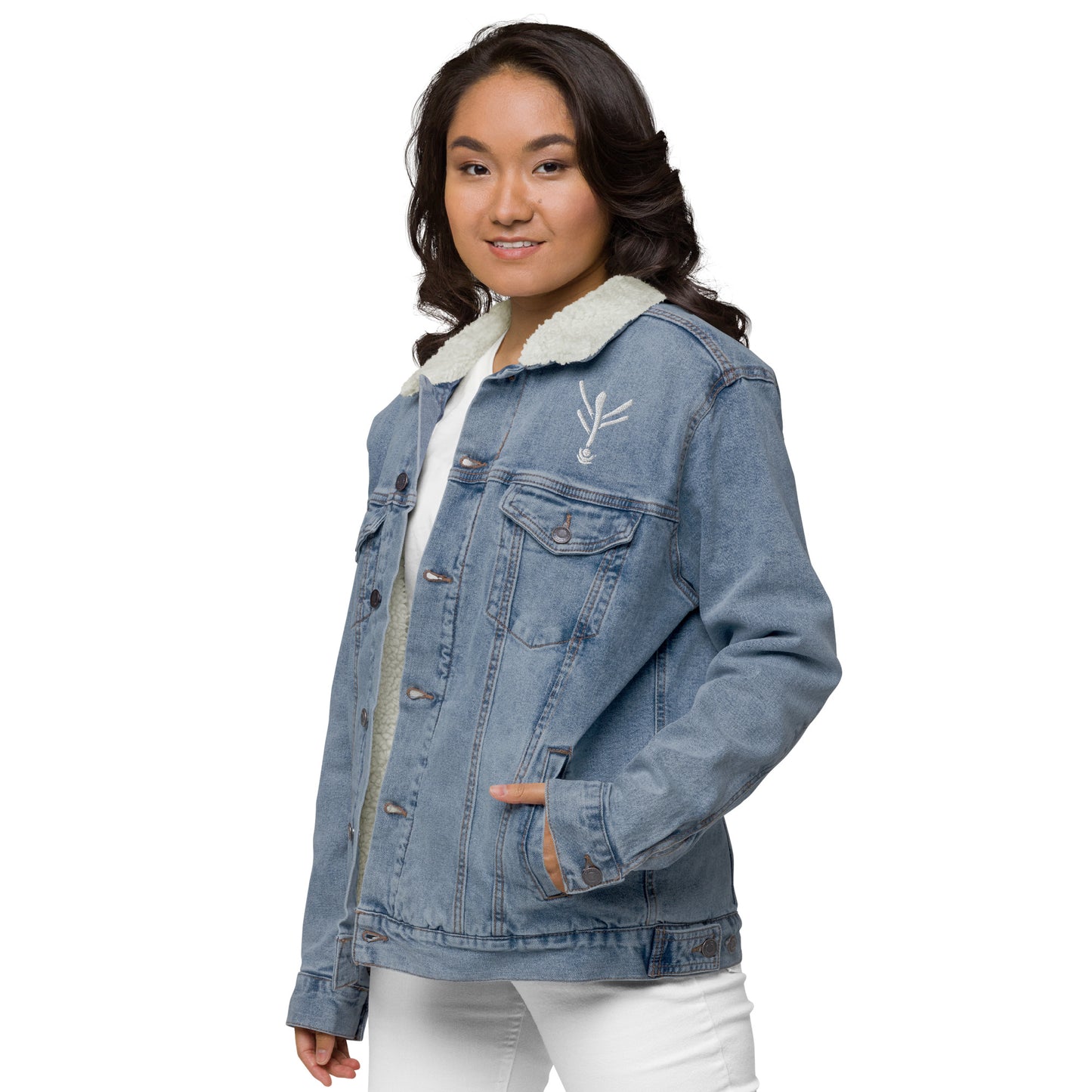 Unisex denim sherpa jacket CLAN MARK